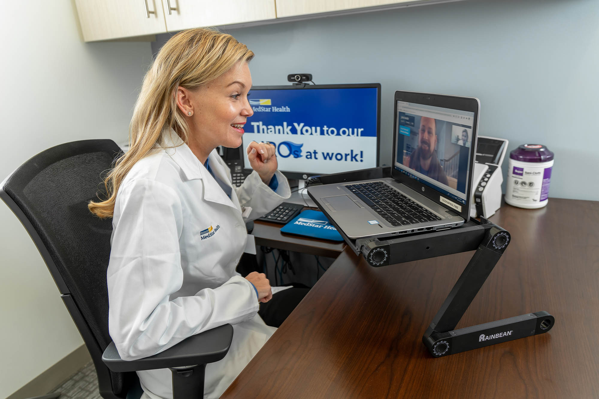 Doctor at laptop